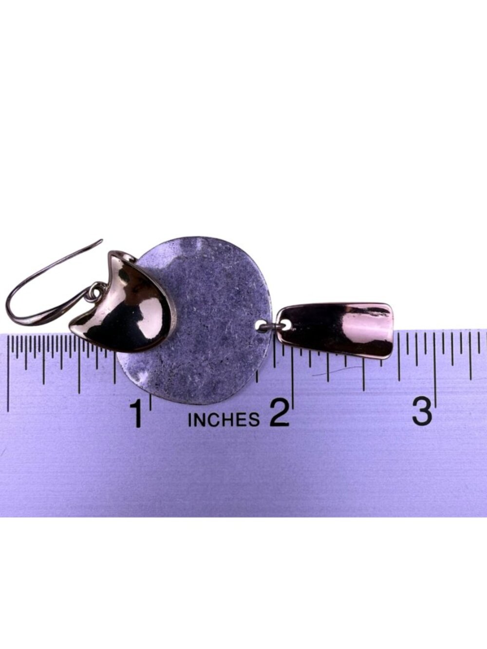Robert Lee Morris Womens Gold Tone & Silver Tone Triple Drop Earrings - Picture 4 of 4